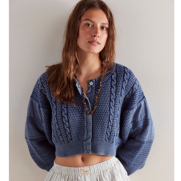 NWT Free People x We The Free Heritage Knit Cardigan - $158 - Picture 2 of 10
